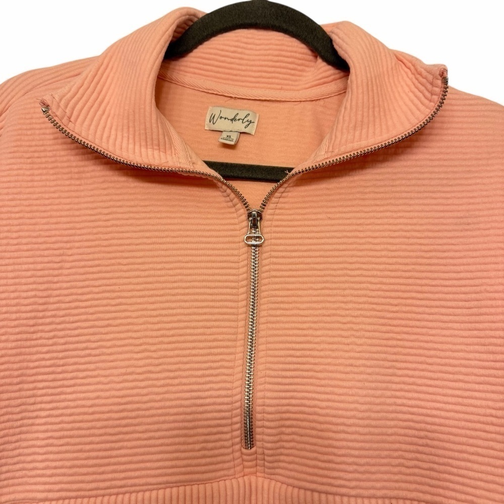Wonderly 1/2 Zip Ribbed Pullover - Picture 3 of 7